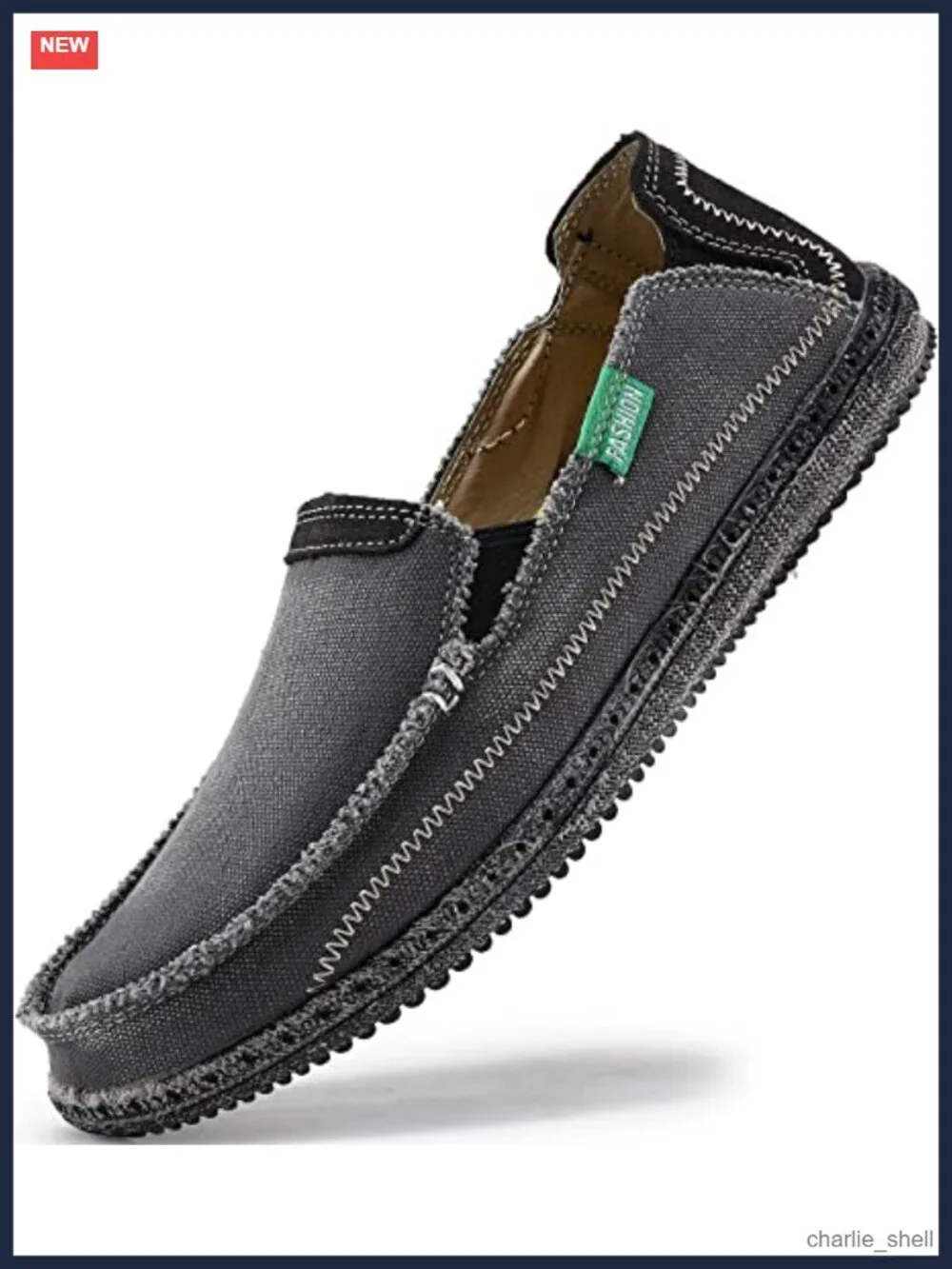 Mens Canvas Slip On Deck Shoes Casual Loafers Boat Shoes Zero Drop Flat